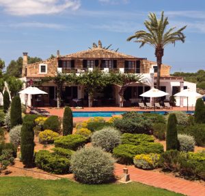 Farm animals enjoying the tranquil grounds of Hotel Rural Morvedra Nou.