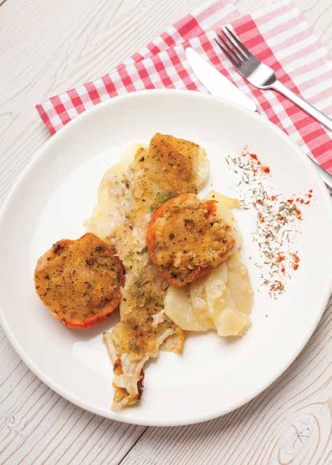 Raya al horno con patatas: vaca de mare la cuptor cu cartofi, pește de subzistență devenit clasic